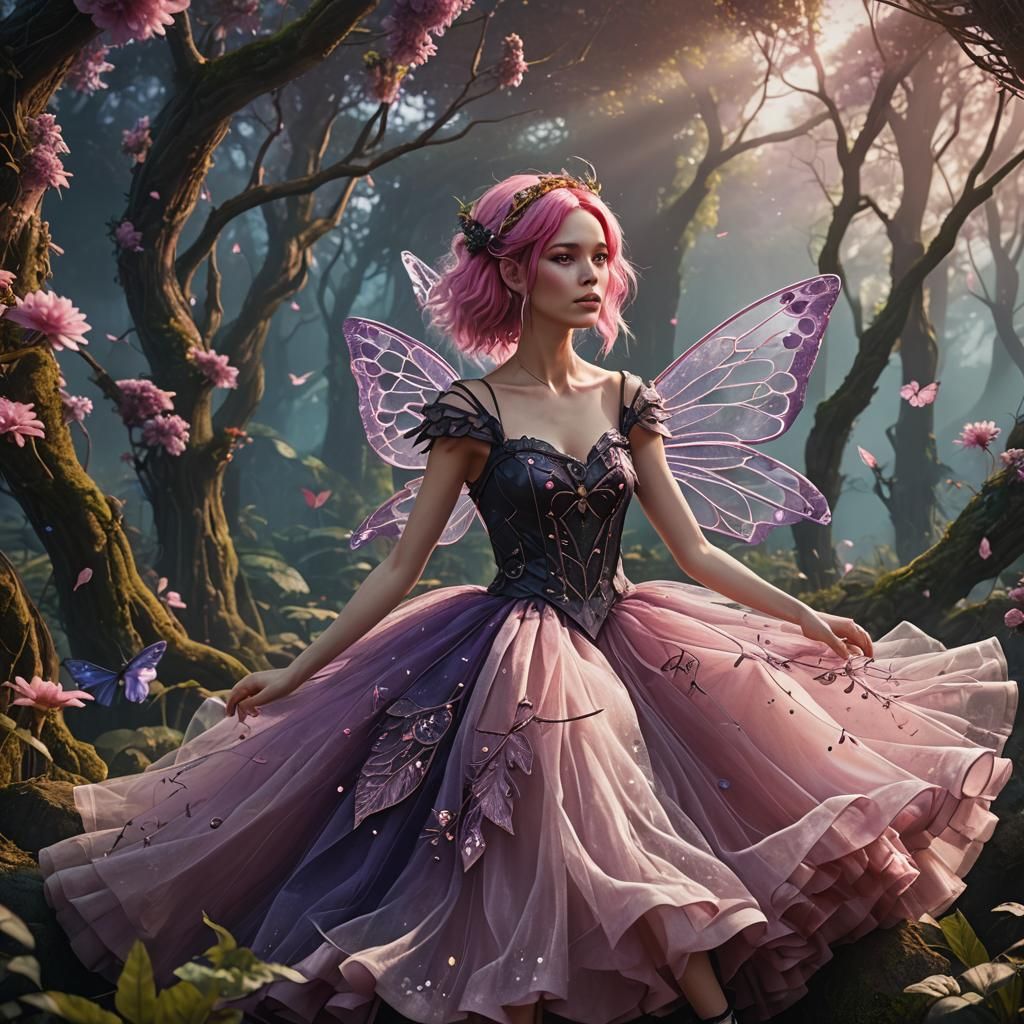 Fairy with Tulle Skirt: Fantasy Concept Art