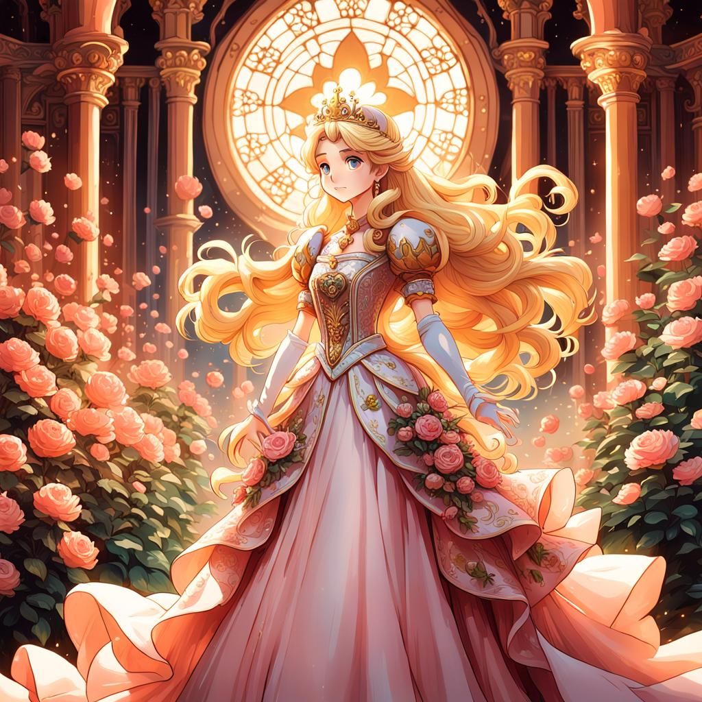 Princess Peach in Studio Ghibli Style