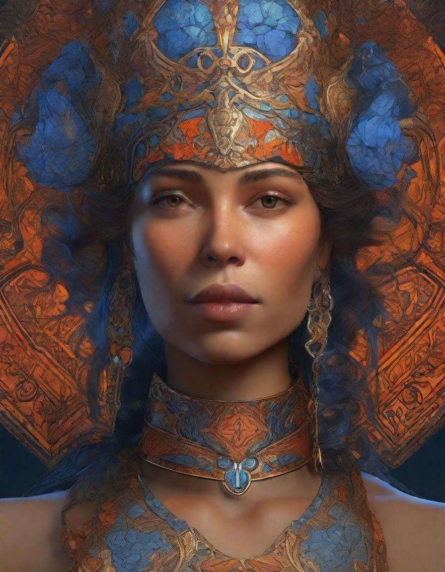 Masked Woman Portrait with Dynamic Lighting