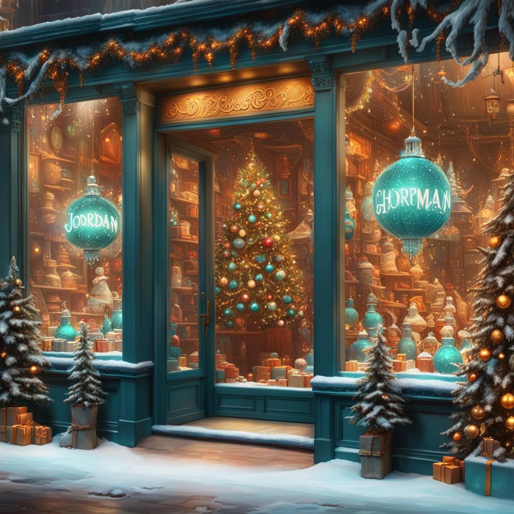 Festive Christmas Toy Shop Window Display