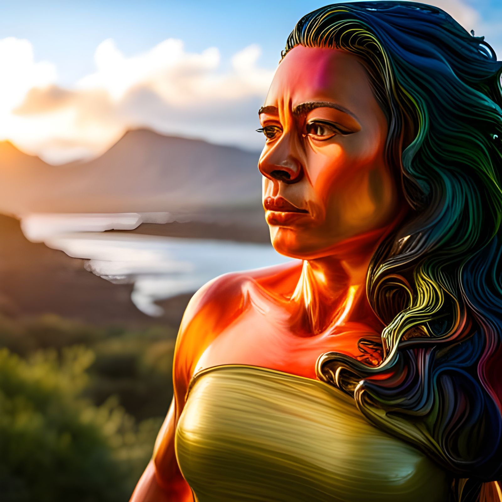 Animal Glass Sculpture by Staub in Splash Art Style