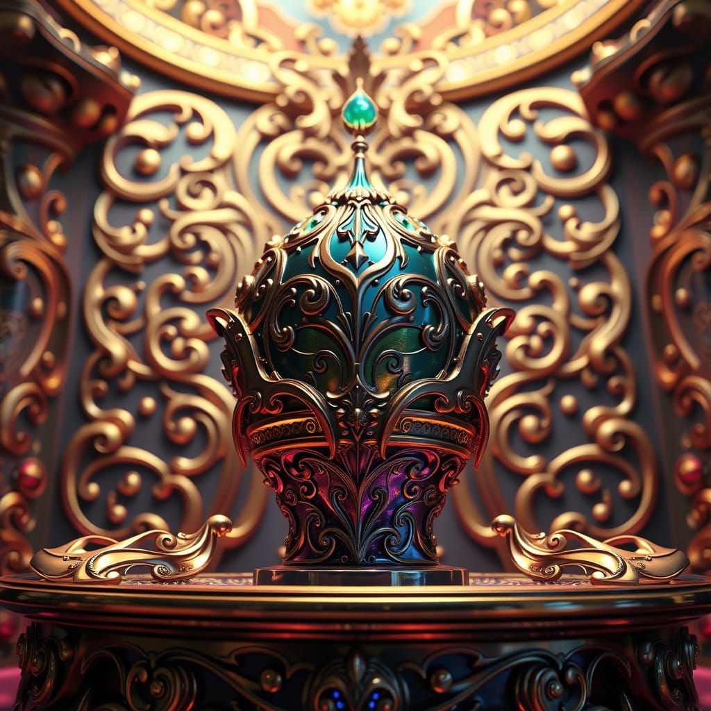 Luxurious Atium in a Whimsical, Ornate Setting