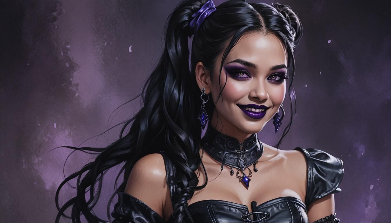 Gothic Girl Portrait with Dark Fantasy Flair