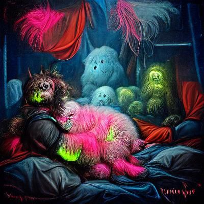 Horrific Neon Landscape in Gothic Style