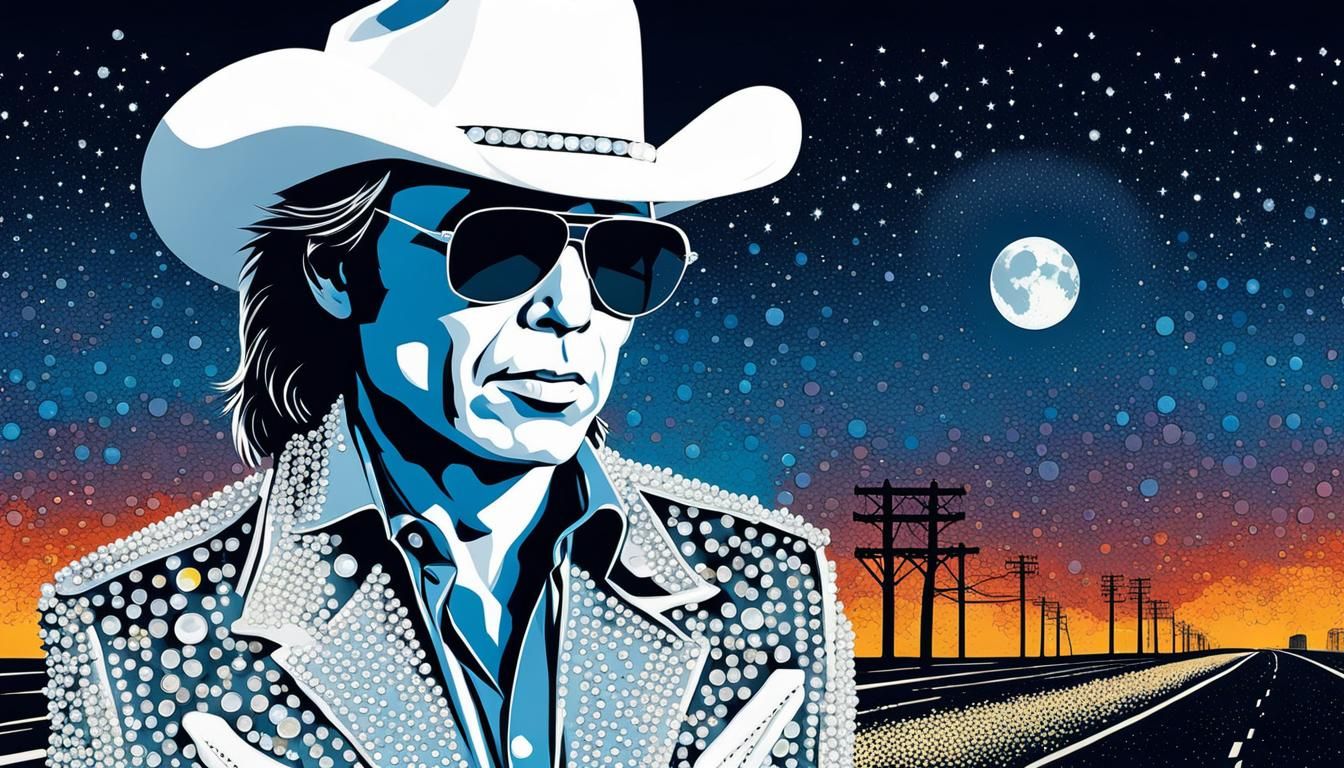 Dwight Yoakam Pop Art Portrait in Bakersfield
