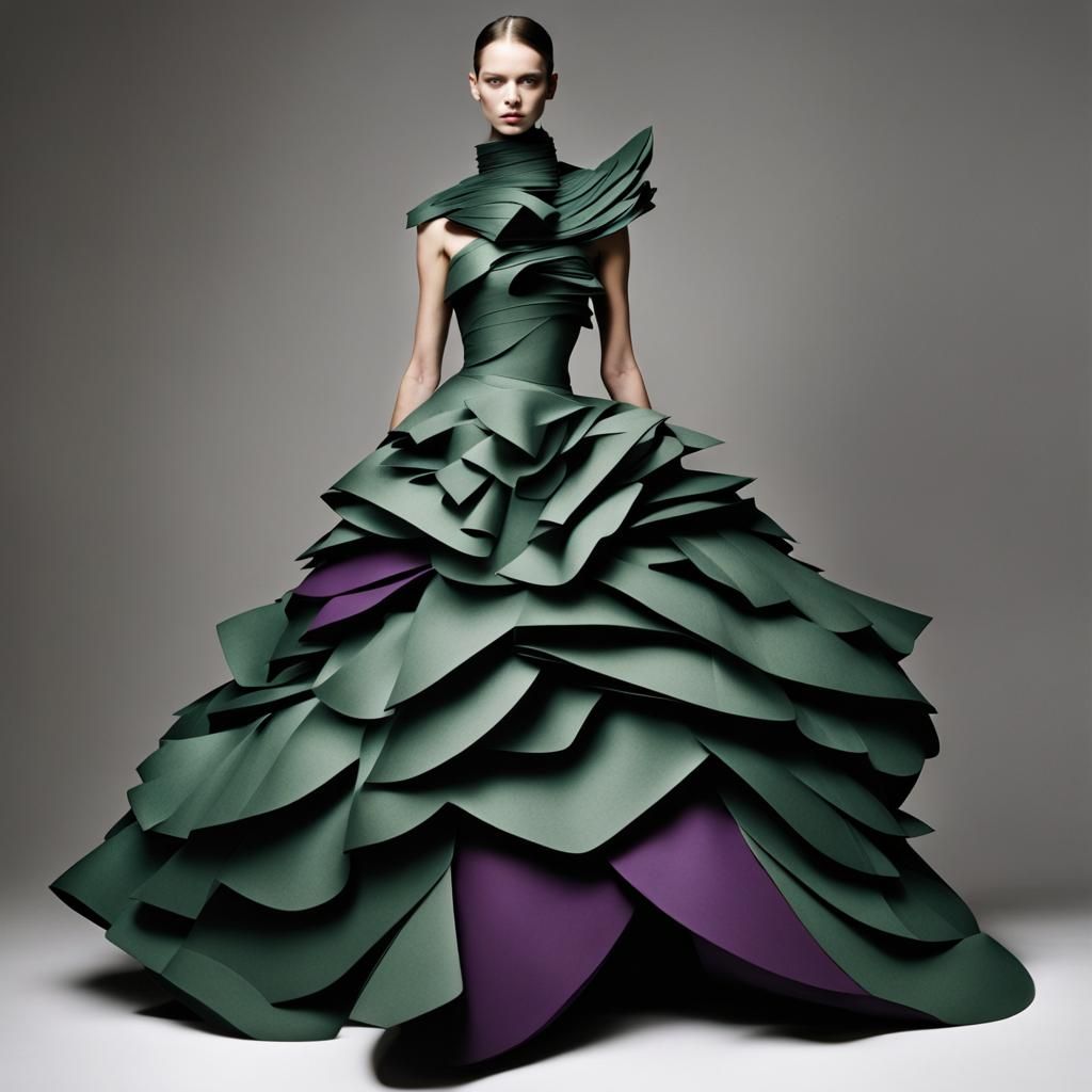 Unique Paper Collage Dress:: Exquisite (Alexander McQueen, 1...
