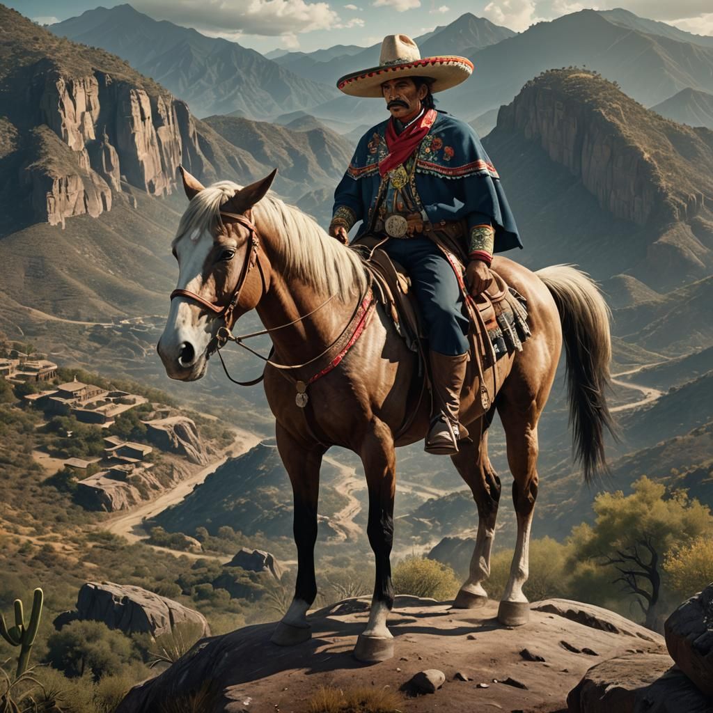 Mexican Caballero on Horseback in Sonora, 1850