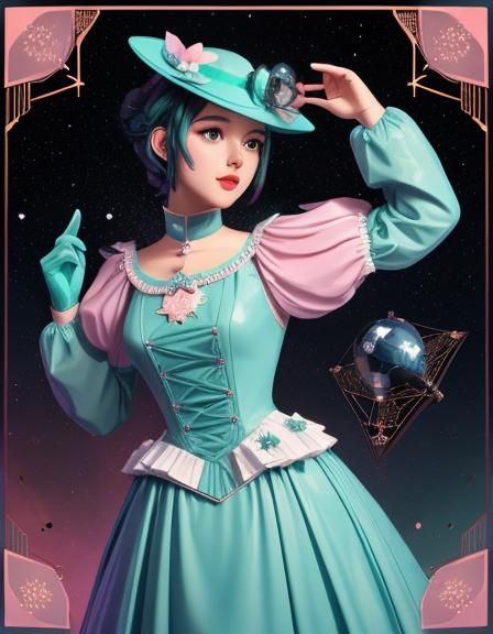 Cartoony Polygonal Science Fantasy Gemstone Design