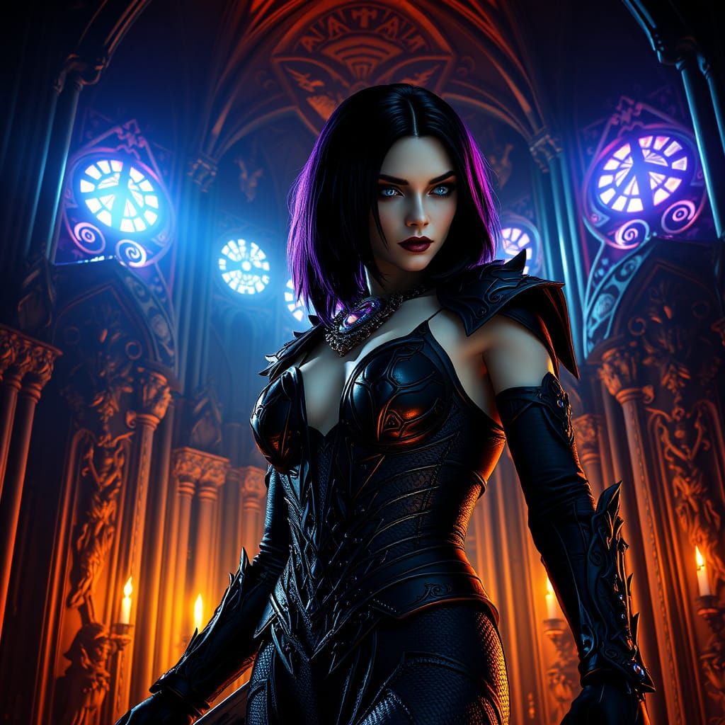 Ethereal Vampire Queen in Gothic Splendor