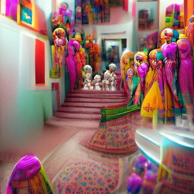 Jaipur Dolls Museum: Psychedelic 3D Render