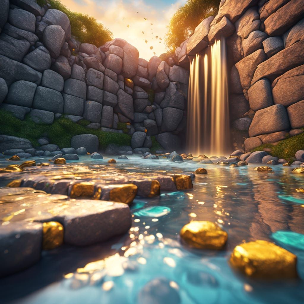 Kissing the Blarney Stone: Hyperrealistic Splash Art