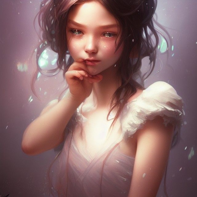 Crying Princess Portrait in Hyperdetailed Style