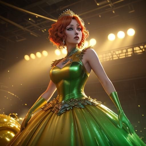 Princess Trapped in Slime: Pixar-Inspired 3D Art