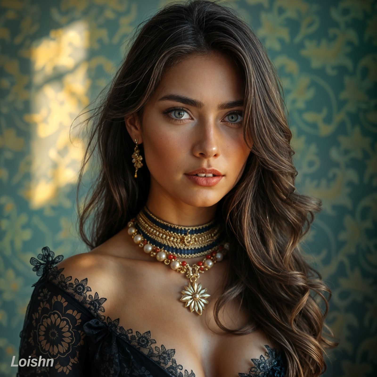 Elegant Woman Sipping Coffee in a Strappy White Dress