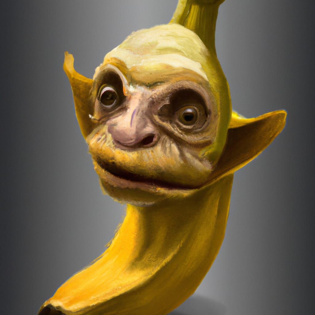 Photorealistic Banana Goblin Generated by AI