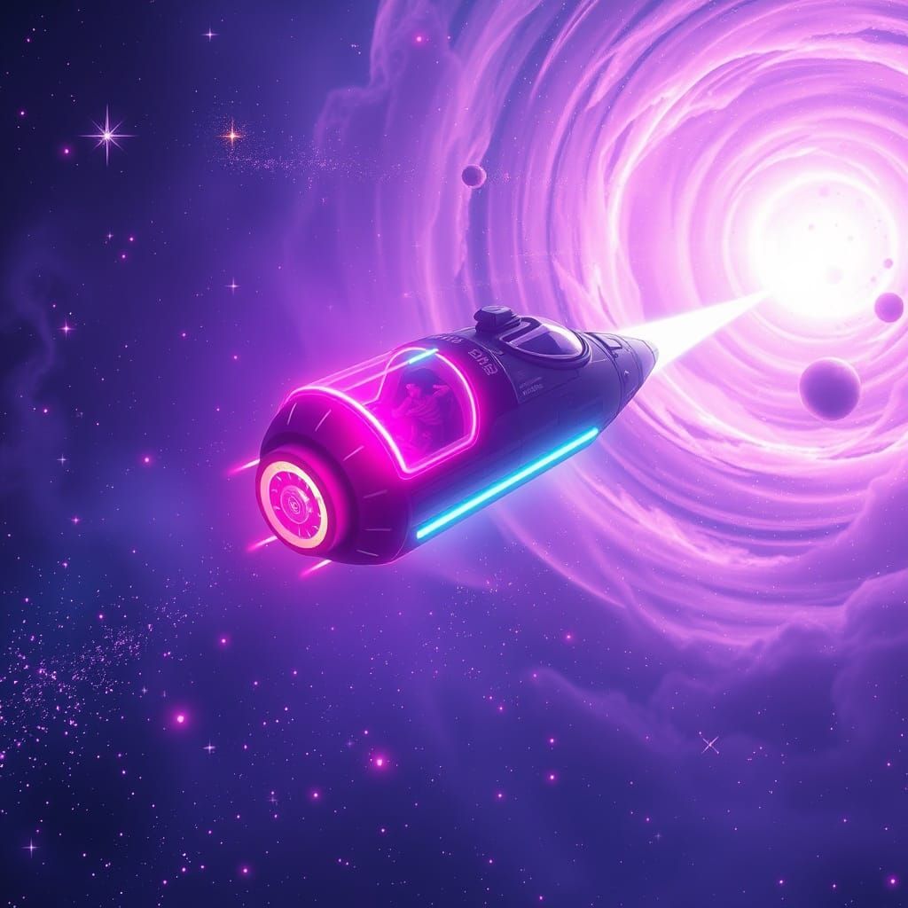 Cosmic Traveler Soaring Through Nebula Galaxy