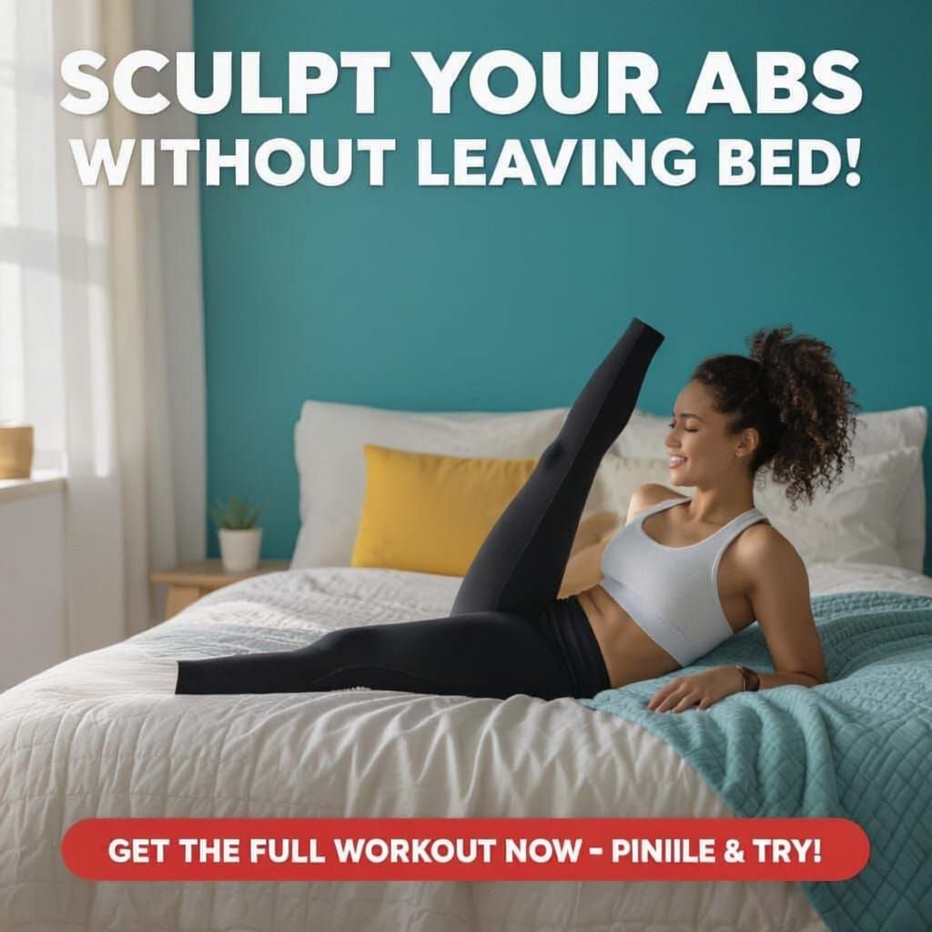 Abs Workout at Home: Bed Leg Lifts in Soft Morning Light
