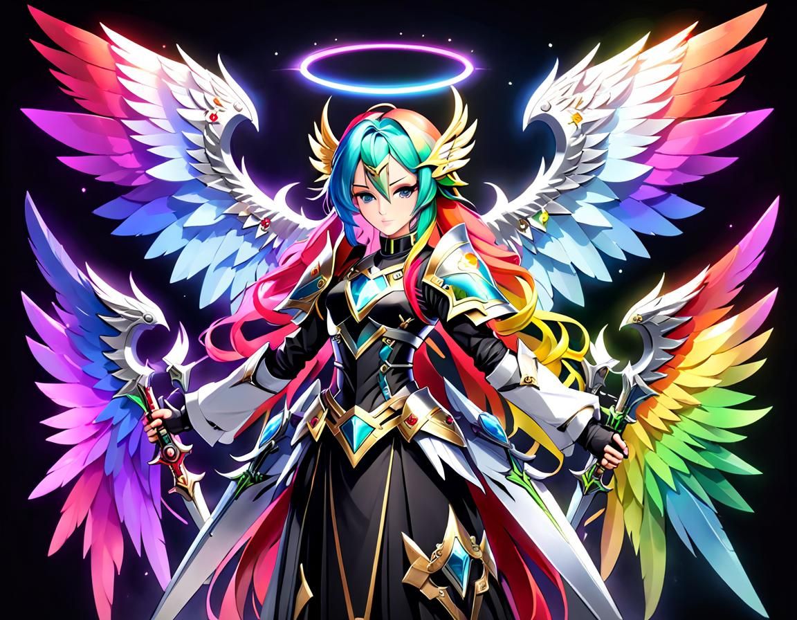 Nephalem Duality: Angel and Demon in Anime Art