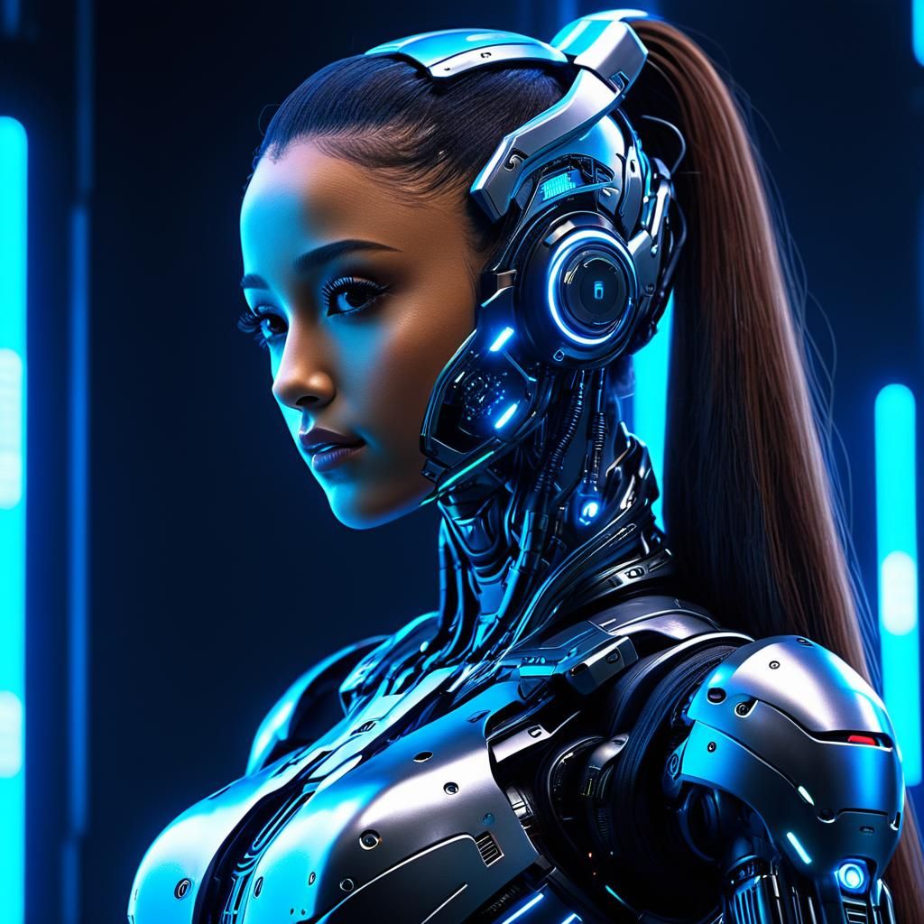 Ariana Grande as Biomecha Cyborg ⚙️ JXI Concept Art