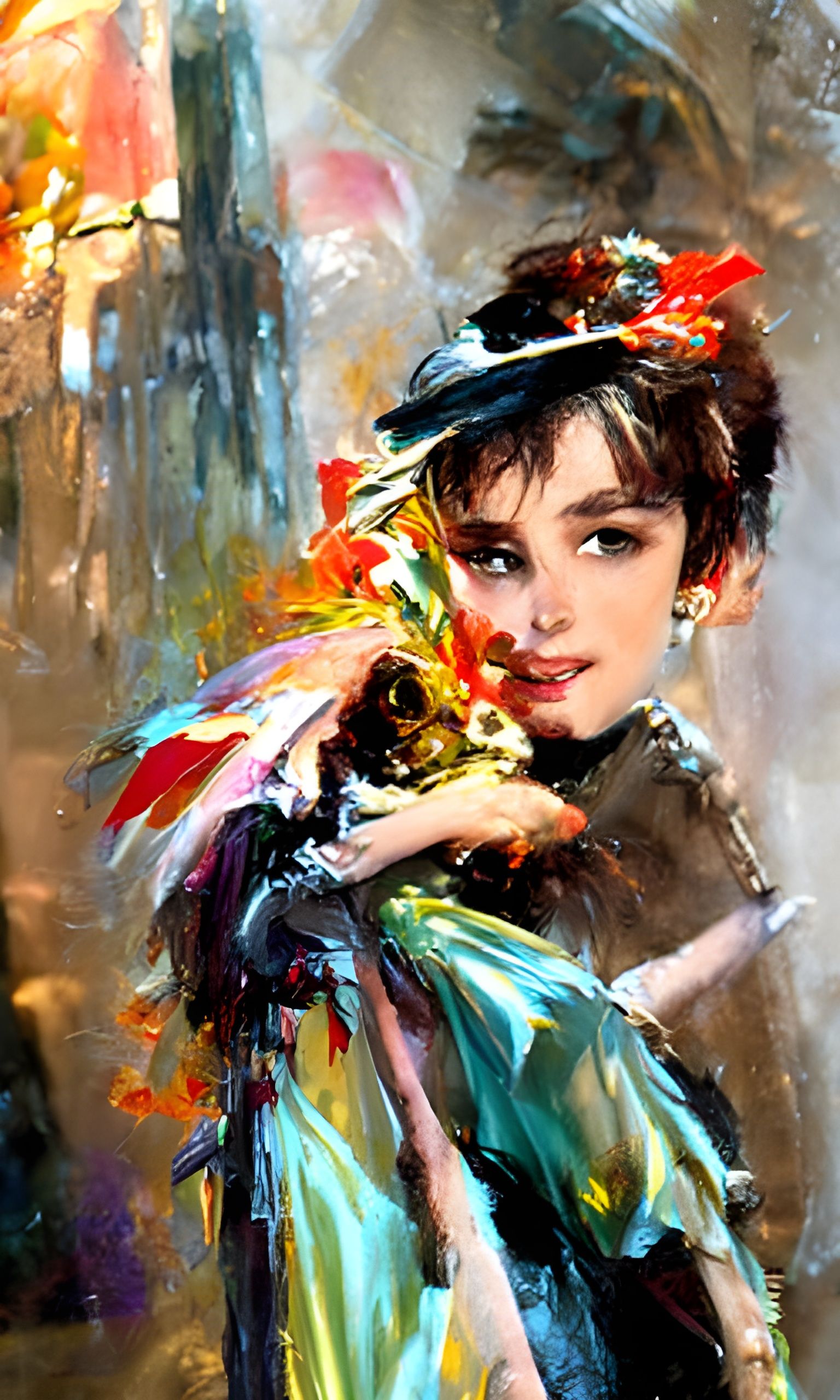 Audrey Hepburn Inspired Film Noir in Daeni Style