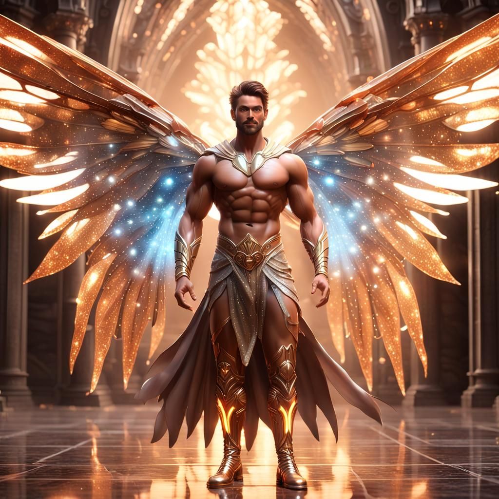 Fairy Guardian of Stars with Crystal Wings