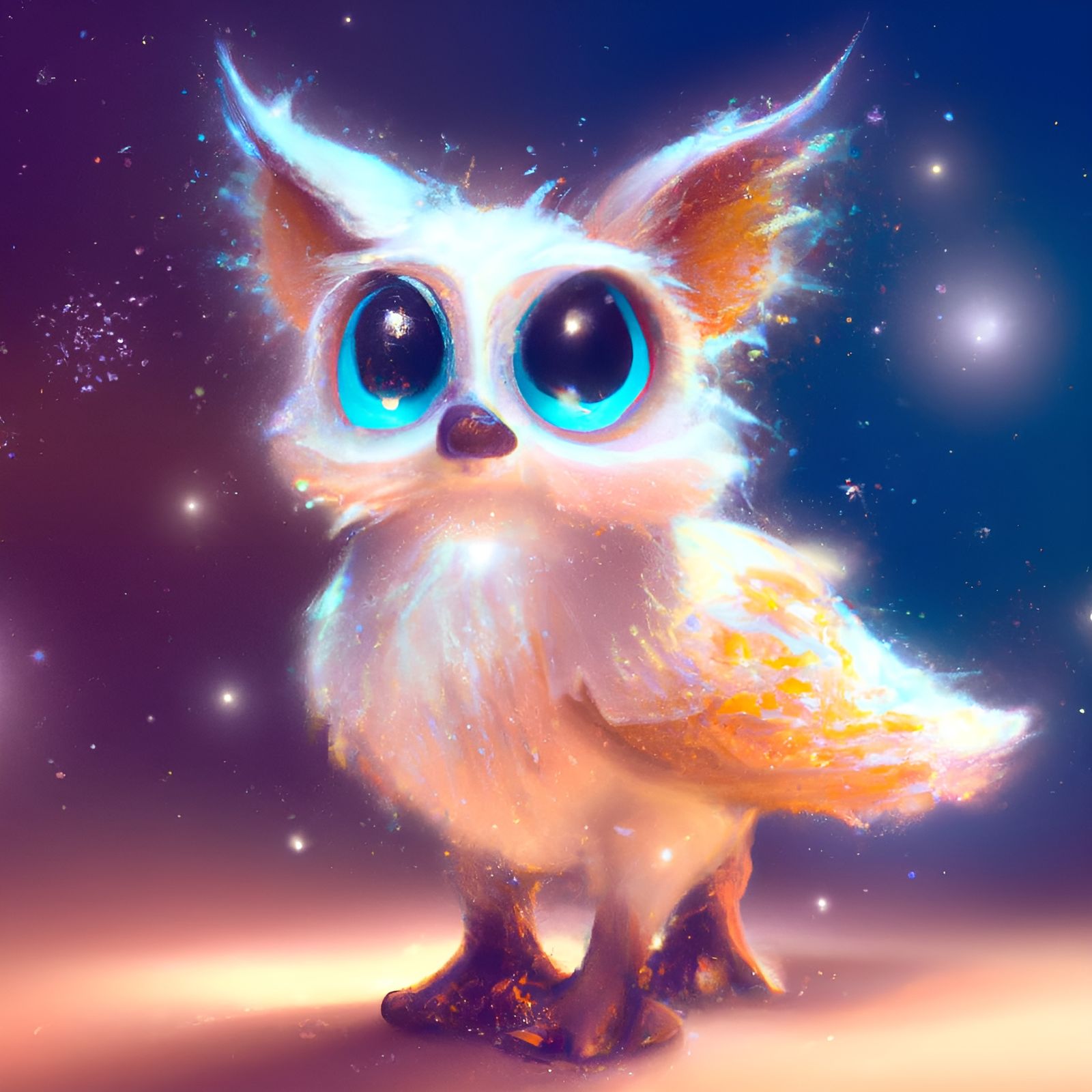 Fox Owl Griffin Hybrid in 3D Digital Art