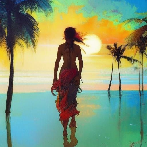 Heat Haze on a Tropical Beach