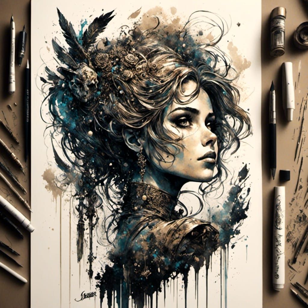 Silhouette Portrait in Minimalist Style