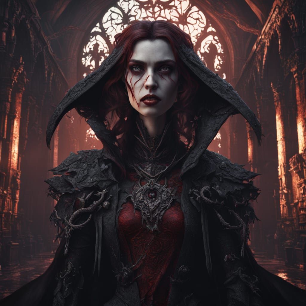 Fantastical Female Vampire Concept Art