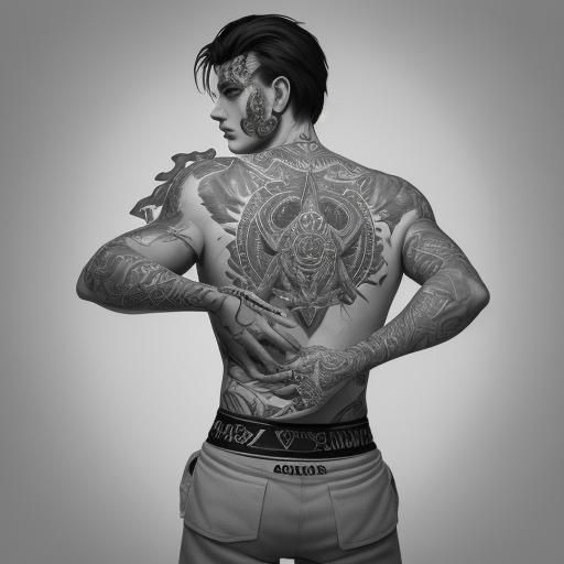 With a flick of his wrist, the world can distort,
Reality bends, a monochrome court.
His tattooed will, a silent command...