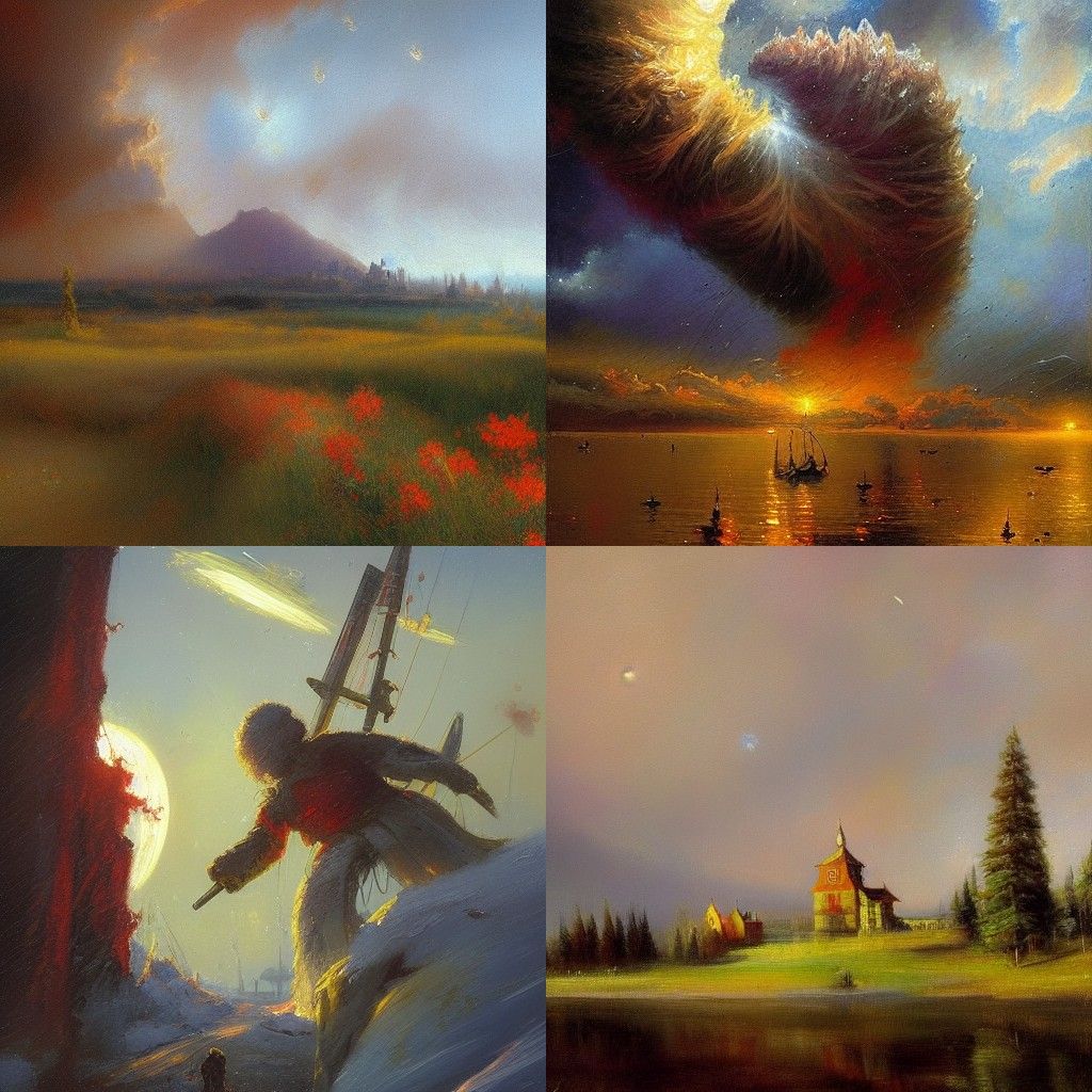 Surreal Landscape in Digital Painting Style