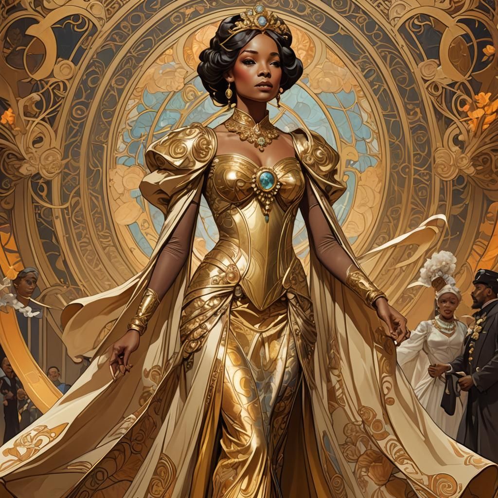 Empress Monique Calhoun: Art Nouveau Fashion in Gold