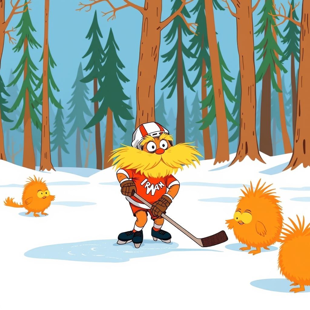 The Lorax Skates Across a Winter Wonderland