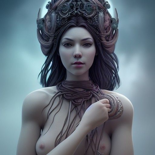 Ancient Goddess of Bondage in Photorealistic Style
