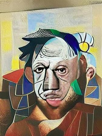 Abstract Portrait in Cubist Style