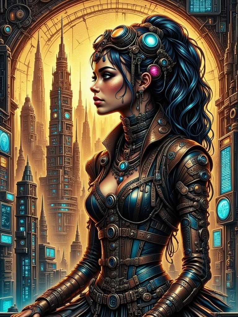 Cyberpunk Cleopatra: Queen of the Doomed Metropolis
