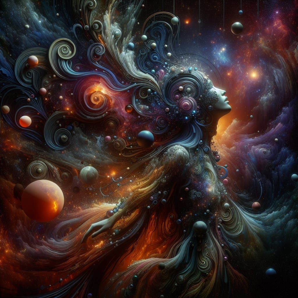 Surreal Soul: Outer Space Meets Art Nouveau