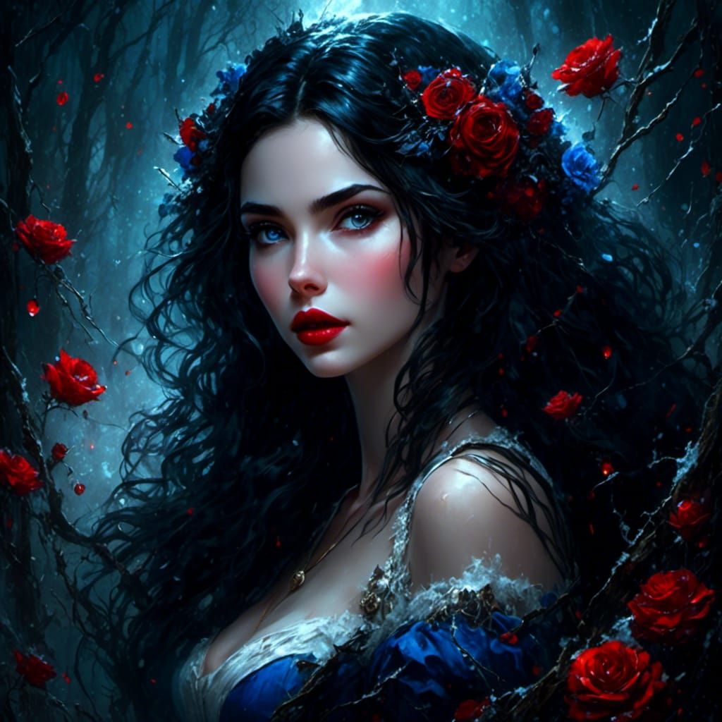 Gothic Snow White in Dark Tales Style