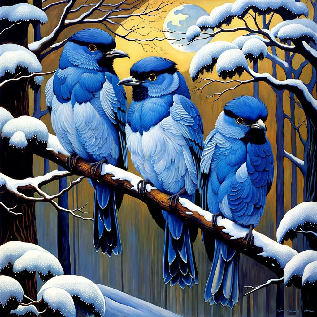 THE MOODY BLUES OF WINTER BLUE BIRDS