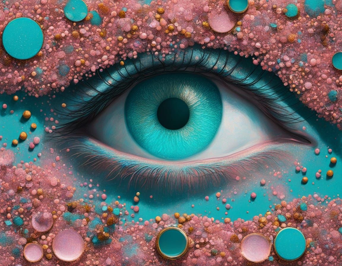 Surreal Desert Landscape Painting in Cyberpunk Style