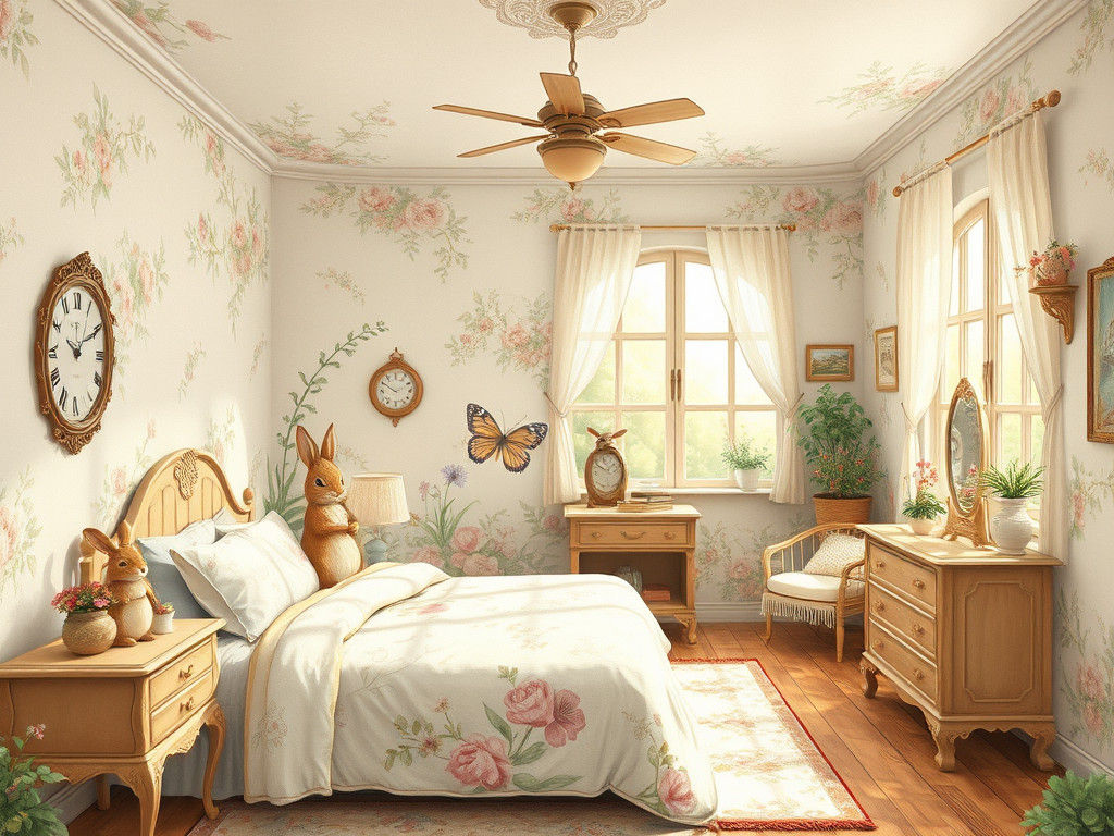 Anime Bedroom Inspired by Beatrix Potter and Studio Ghibli