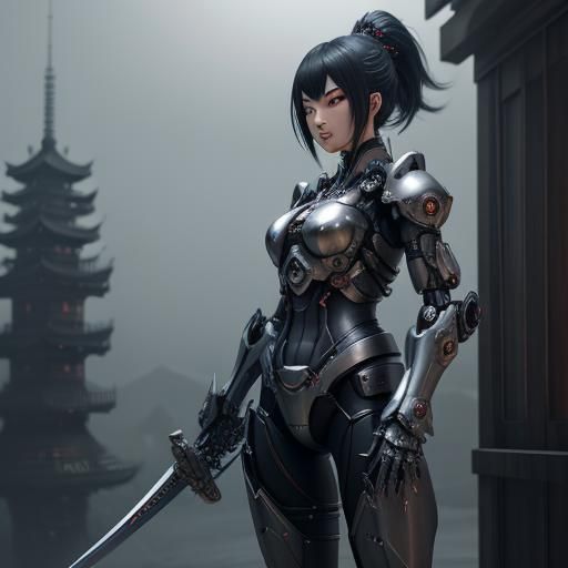 Chibi Gothic Girl in Mecha Armor