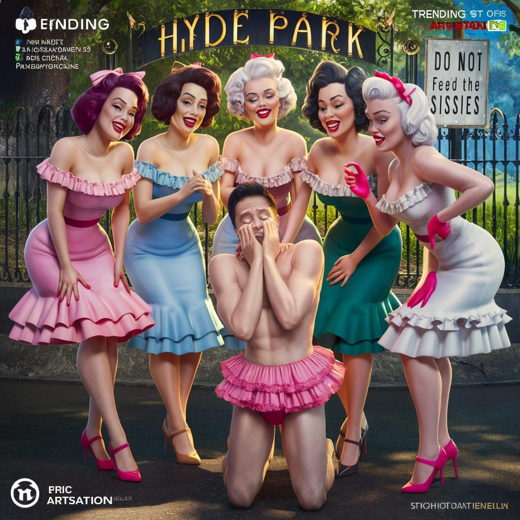 Hyde Park Pin-Ups Mock Sissy: 3D Render