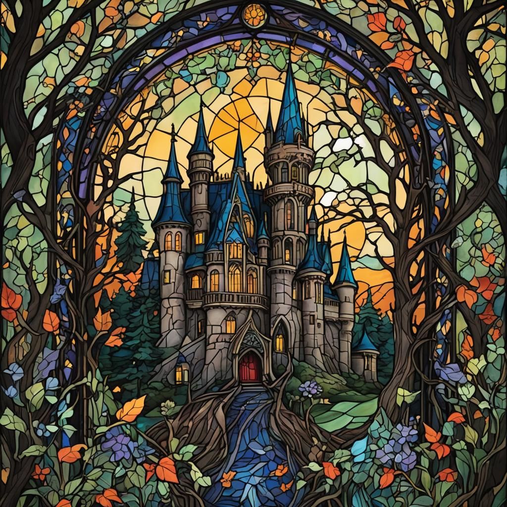 Stained Glass Window Design: Dark Fairy Tales
