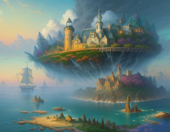 Gulliver's Vision: Laputa in Ethereal Fantasy