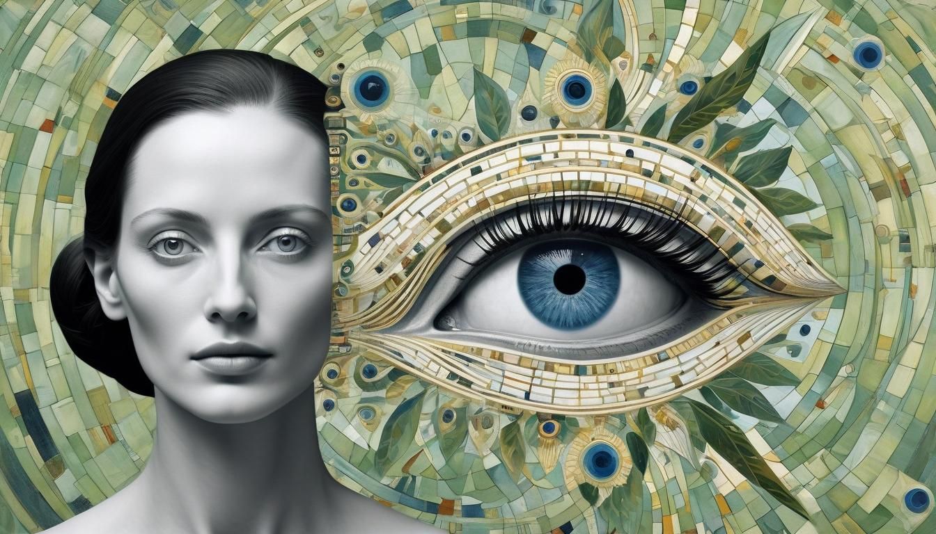 Fairytale Girl with Birds in Magic Realism Style