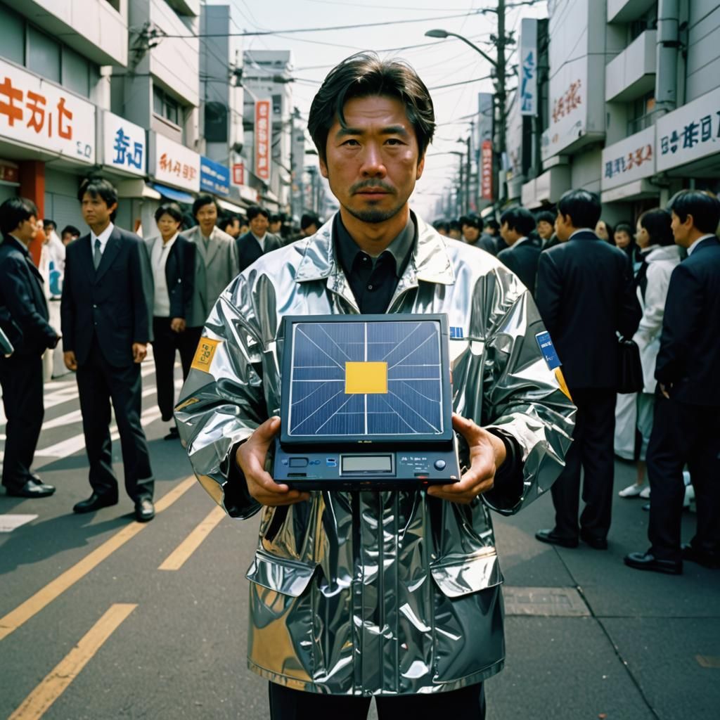 Futuristic Tech: Japanese Man with PS2 Launch Day