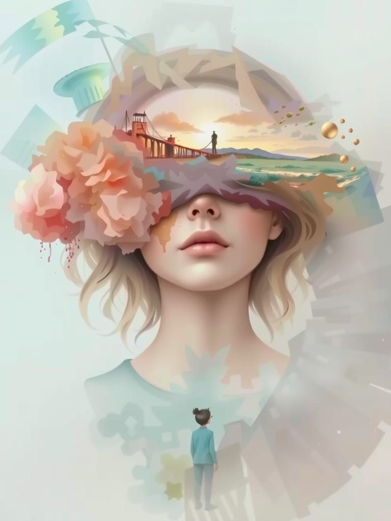 AI-Generated Collage with Mixed Styles