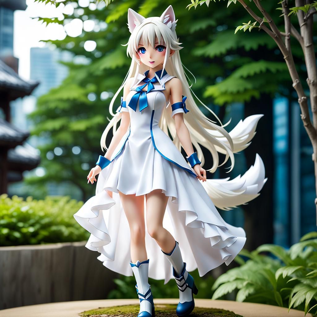 Anime Wolf Girl Action Figure: Professional Photography