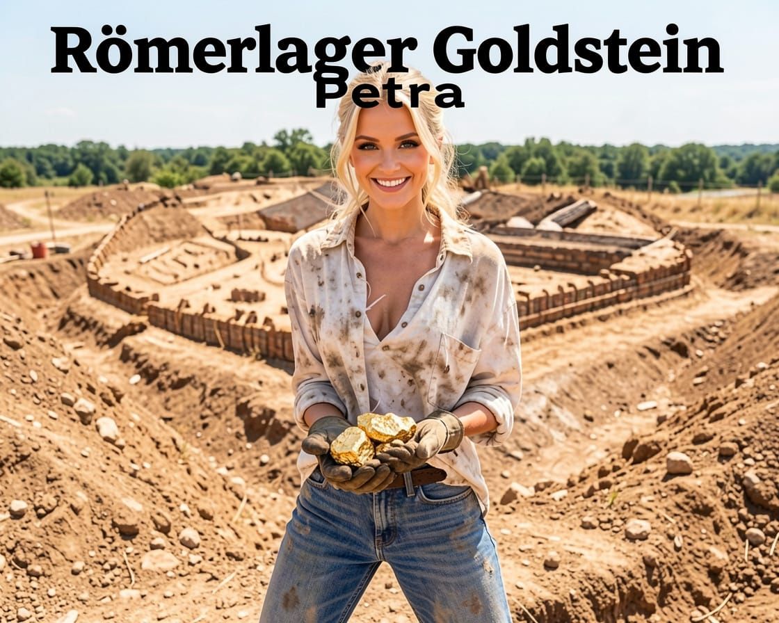 Blonde Model at Roman Camp Excavation